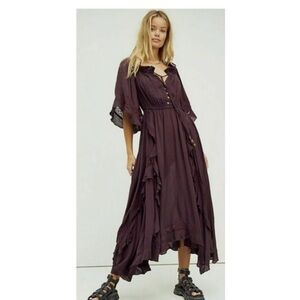 Free people beach bliss maxi thunder clap rare color!